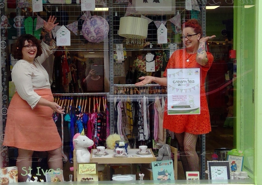 St Ives shop manager Morwenna Trezona-Foster and Jasmine Young 