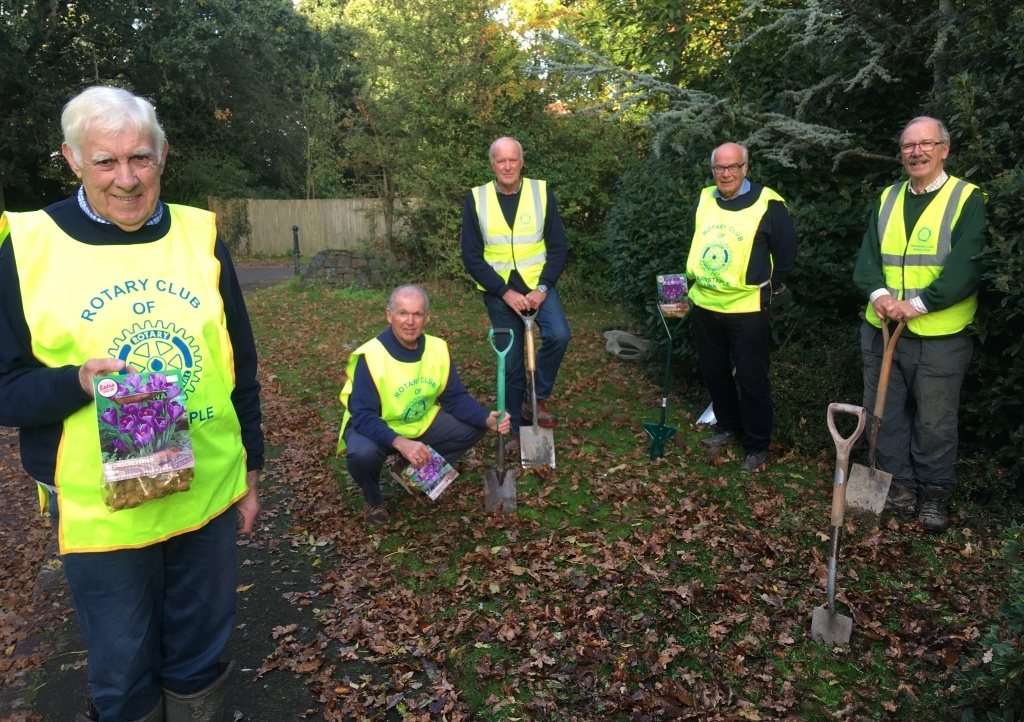 Pictured (from left): Rotary Club of Barnstaple Link members Eddie Dymond, Graeme Davidson, Mike Wilcox, club president Ralph Gordon and Richard Smith.