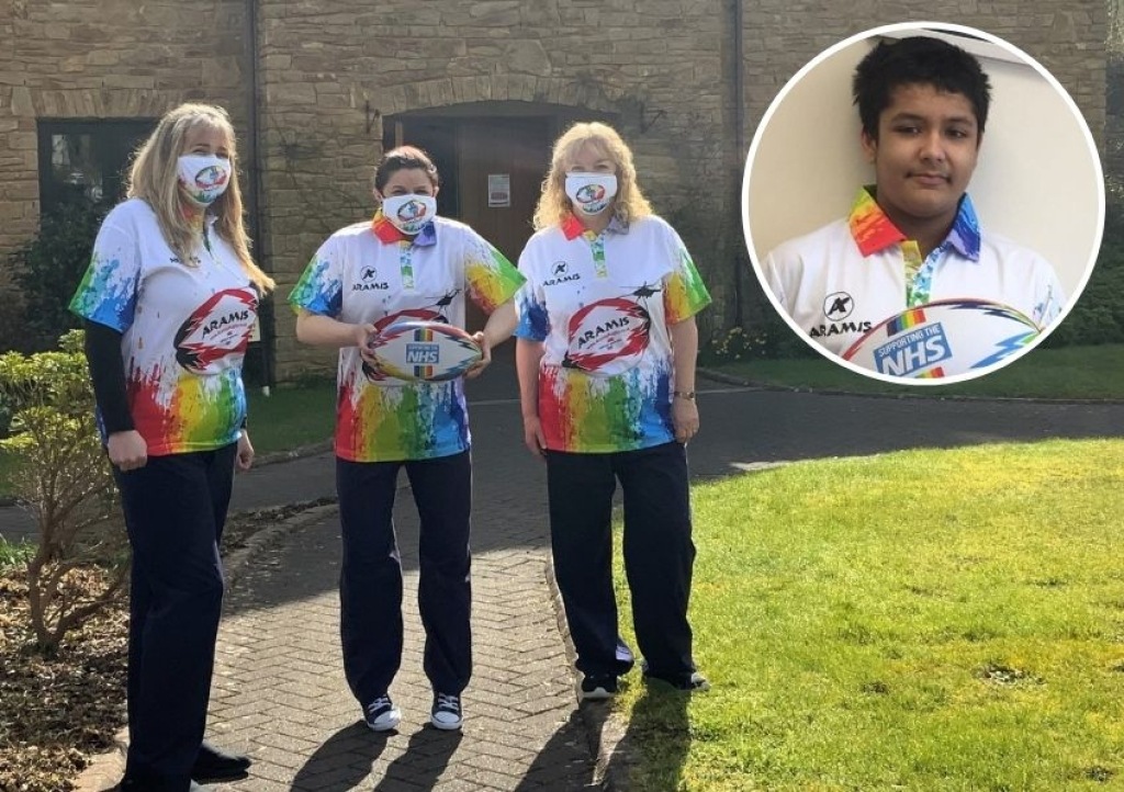 Ryan Mahajan’s Rainbow-themed rugby shirts and balls are being sold to support care teams at CHSW