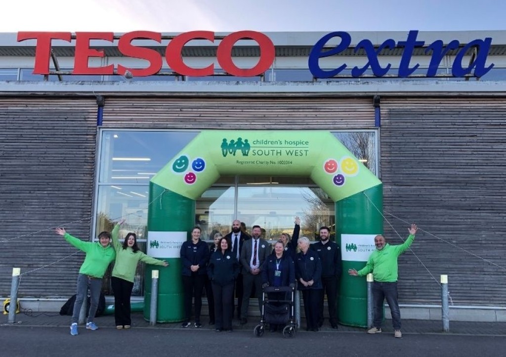 Tesco staff from North Devon will be lacing up their walking boots and strapping on a parachute in aid of Children’s Hospice South West. Pic CHSW