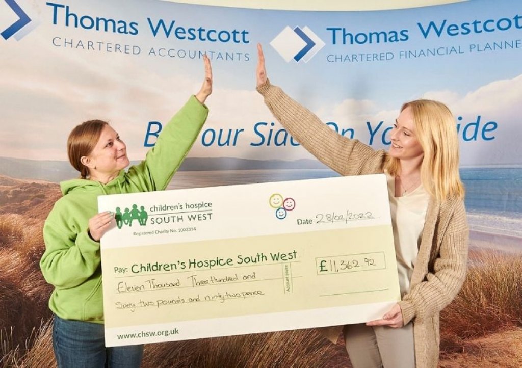 CHSW fundraiser Henrietta Olsson and Amy Gilmore from Thomas Westcott Chartered Accountants