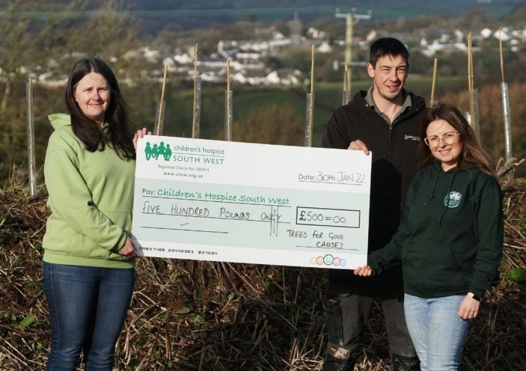 CHSW area fundraiser Ruth Morgan with Edward Prouse and Joanna Benbow