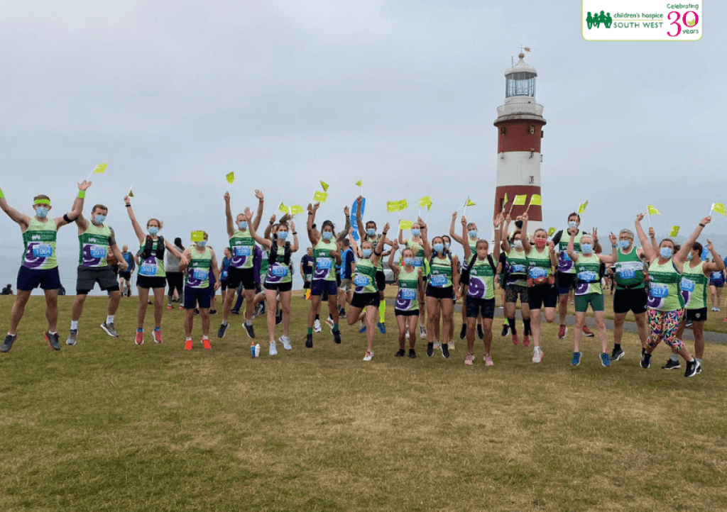 Runners before Plymouth half marathon