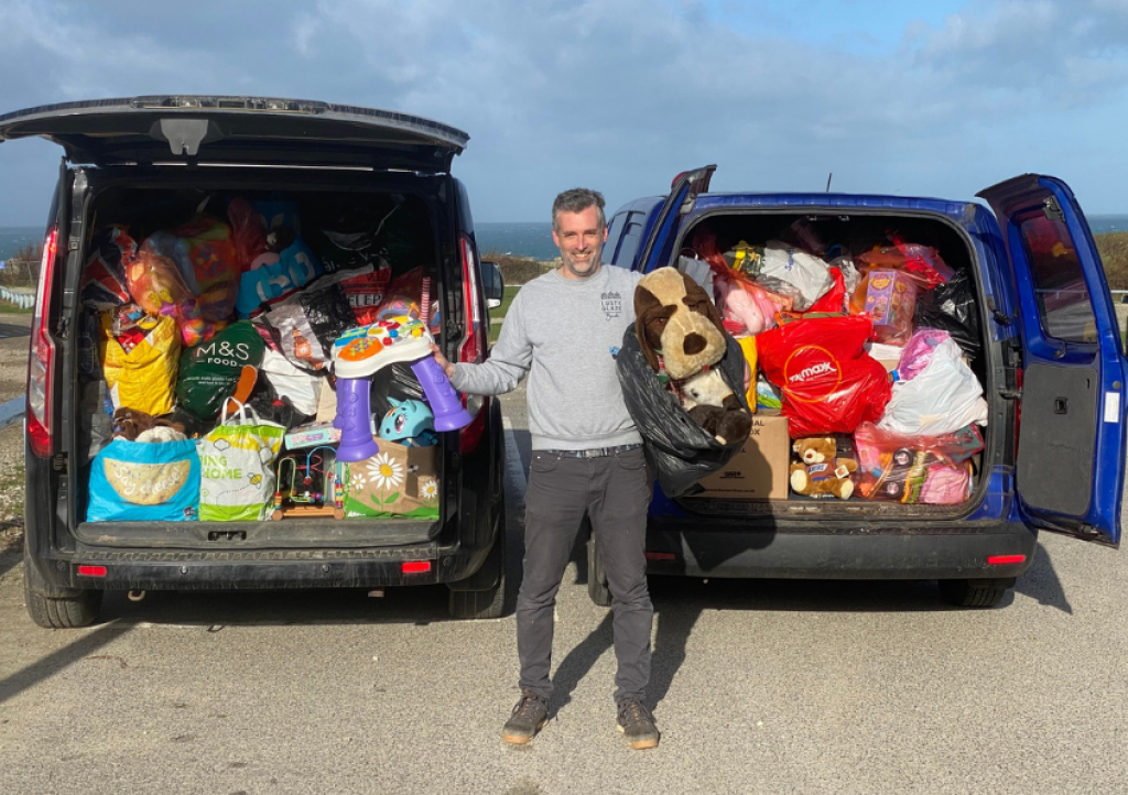 Two vans of toys were dropped at Little Harbour from Lusty Glaze's Toy Amnesty