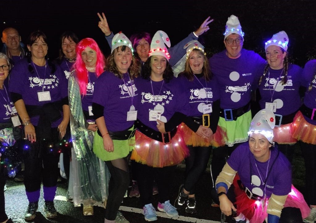 Walkers at the Moonlight Memory Walk in Falmouth