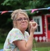 Nurse eating a scone