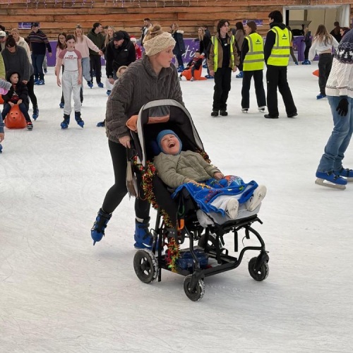 Ethan skating at Christmas