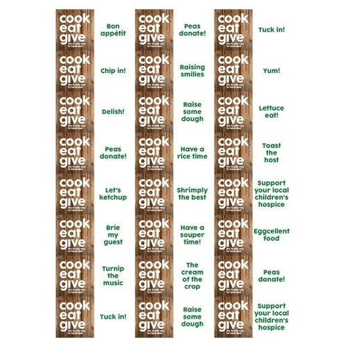CHSW Cook Eat Give cocktail stick stickers