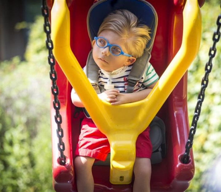 Boy on swing