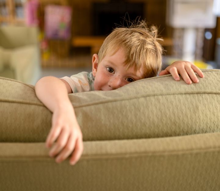 Boy in lounge