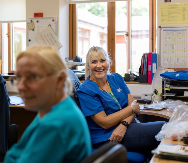 Care team member smiling