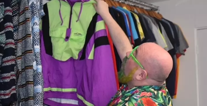 man in charity shop man in charity shop