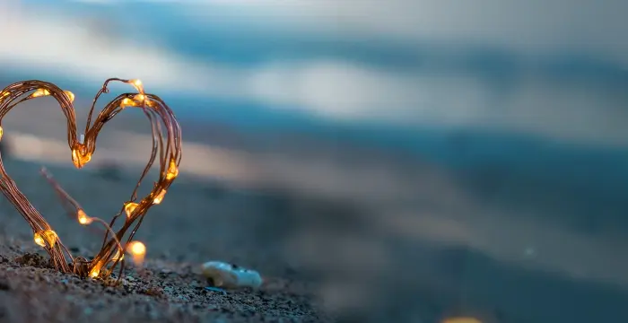 SMILE tribute page beach heart