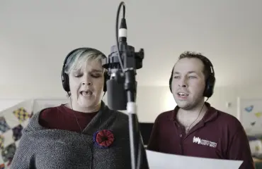 CHSW choir recording song Harbour Walls