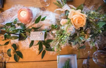Wedding favour on a decorative table